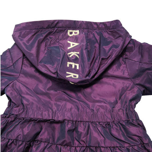 Baker By Ted Baker Age 6 Girls Quilted Jacket Burgundy Hooded Outerwear