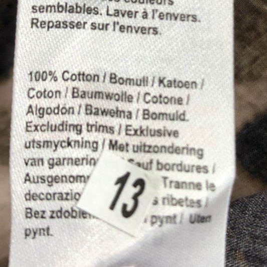 River Island Leopard Print Dress UK22 Women's Long Sleeve Flared Fit Brown