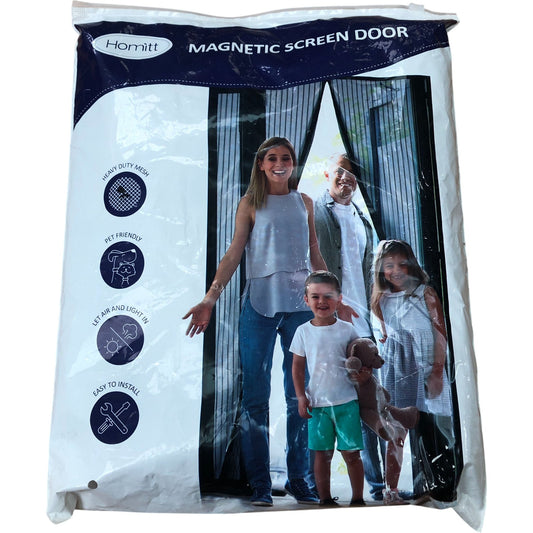 Homitt Magnetic Screen Door Model HM579A Heavy Duty Pet Friendly Easy Install