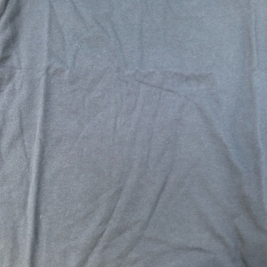 T-Shirt Black Cotton Polyester Crew Neck Men's Size 9-10 Years