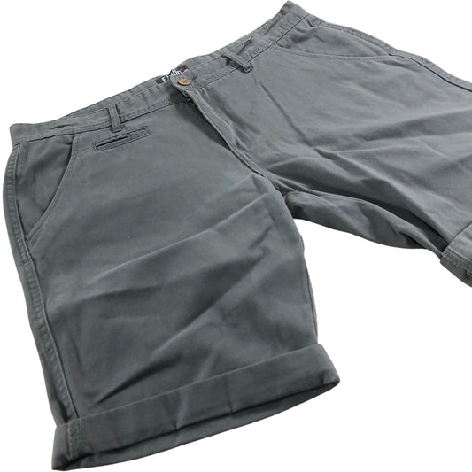 Fluid Shorts Men's Grey Rolled Hem Casual Cotton Medium