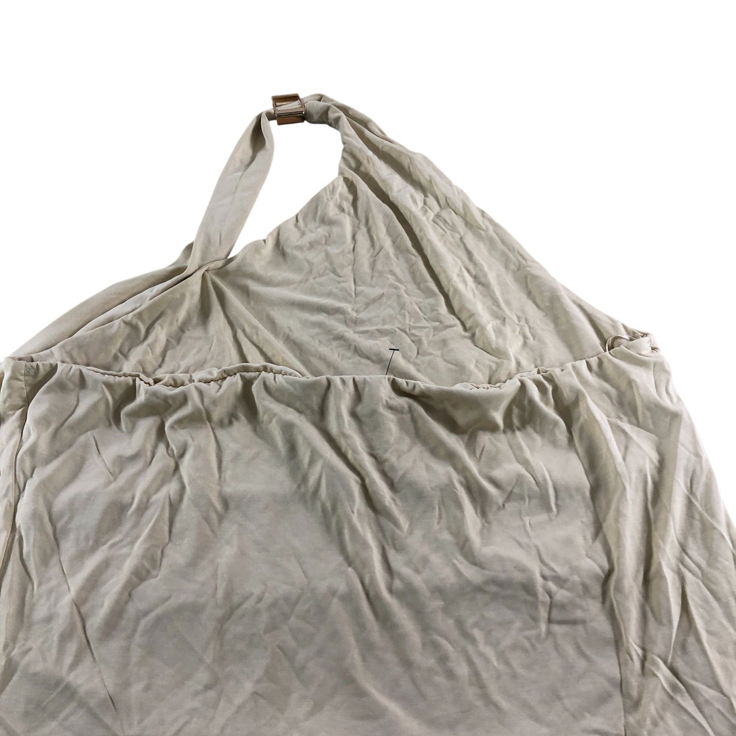 River Island XL Women's Halter Top Beige Casual Style with Gold Hardware