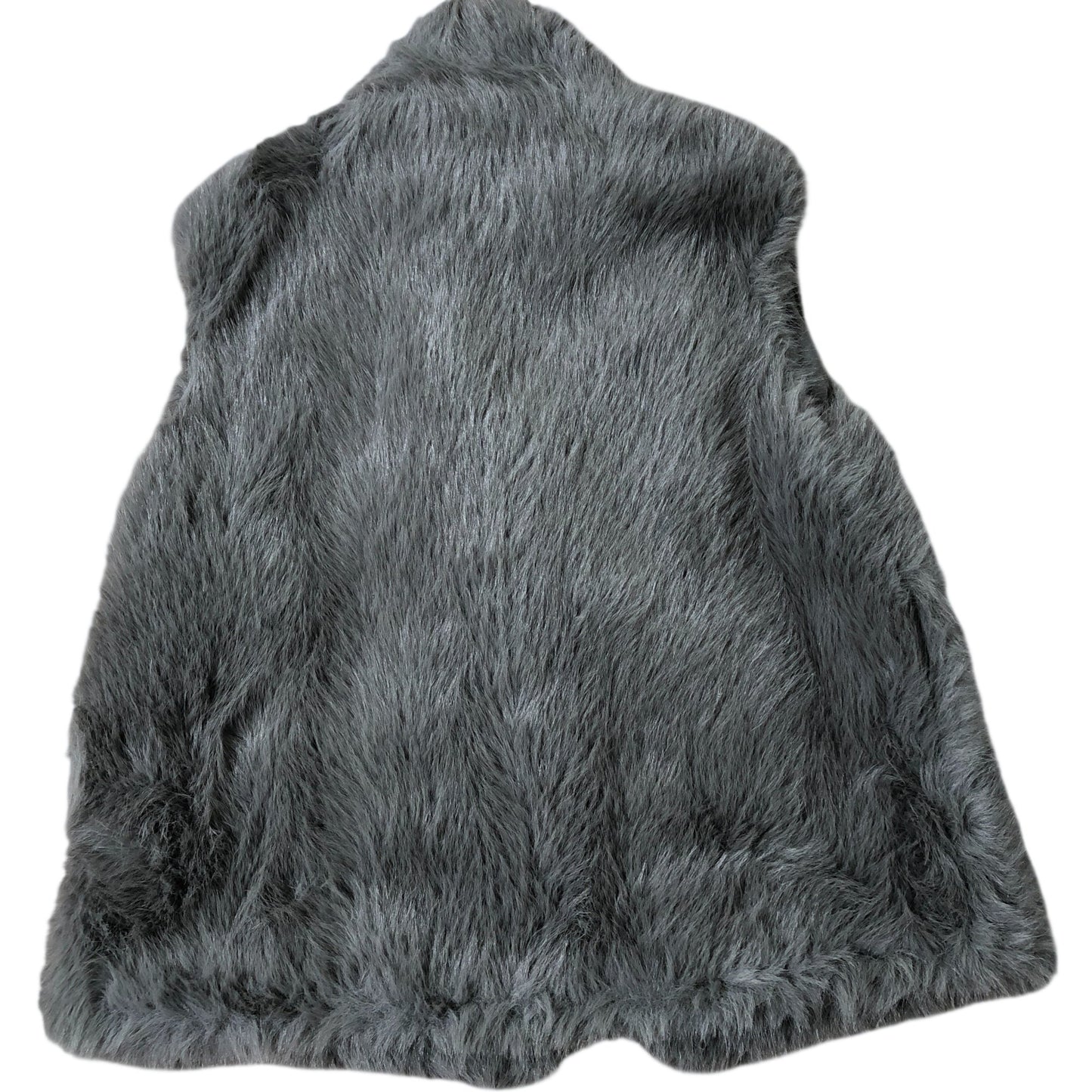 Grey Faux Fur Gilet Women's Stylish Warm Layering Vest Size Large