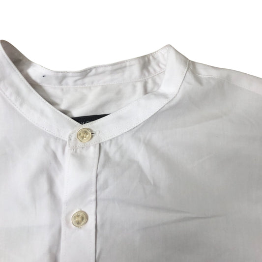 French Connection M Women's Short Sleeve White Collarless Shirt