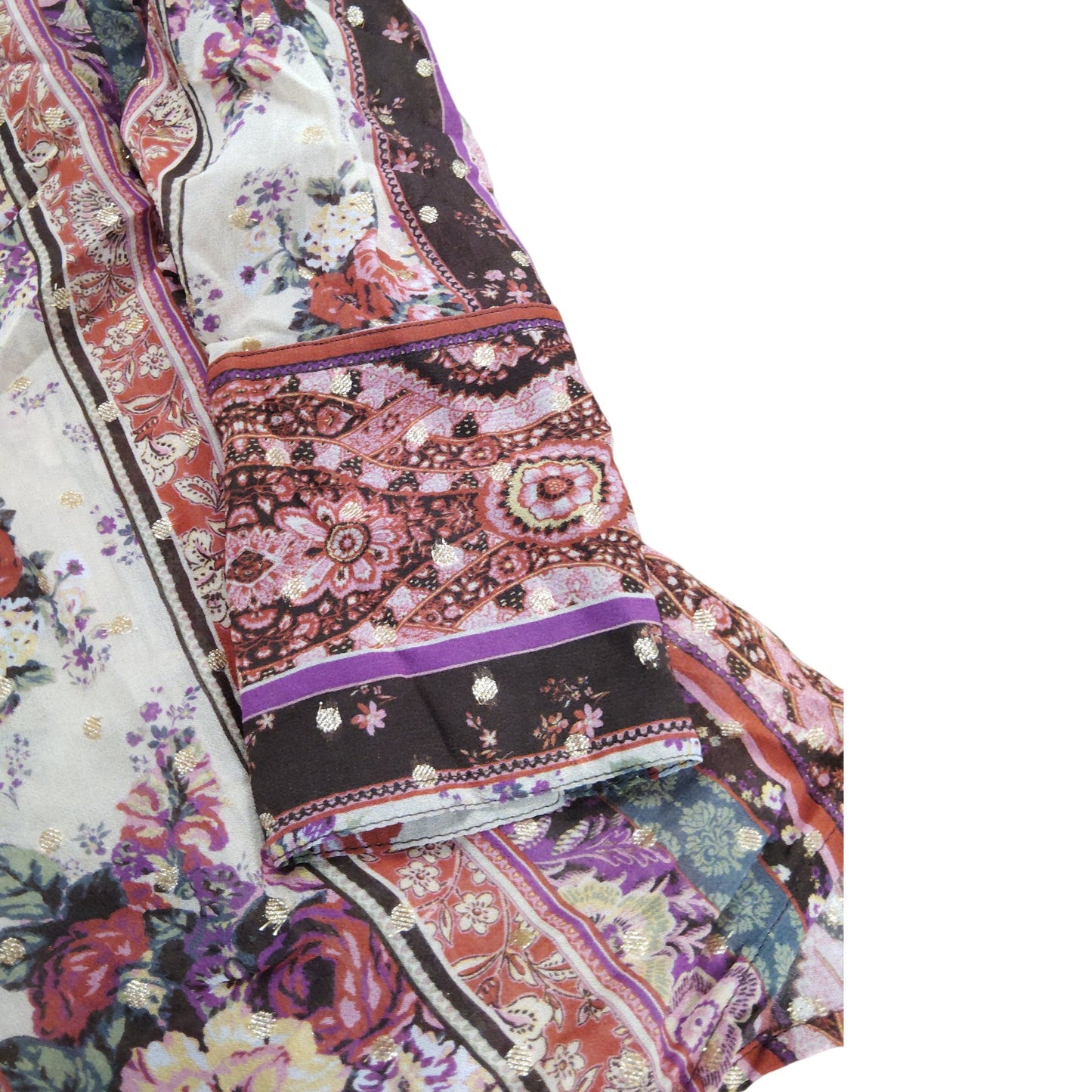 River Island Floral Print Shirt UK14 Women's Relaxed Fit Long Sleeve Blouse