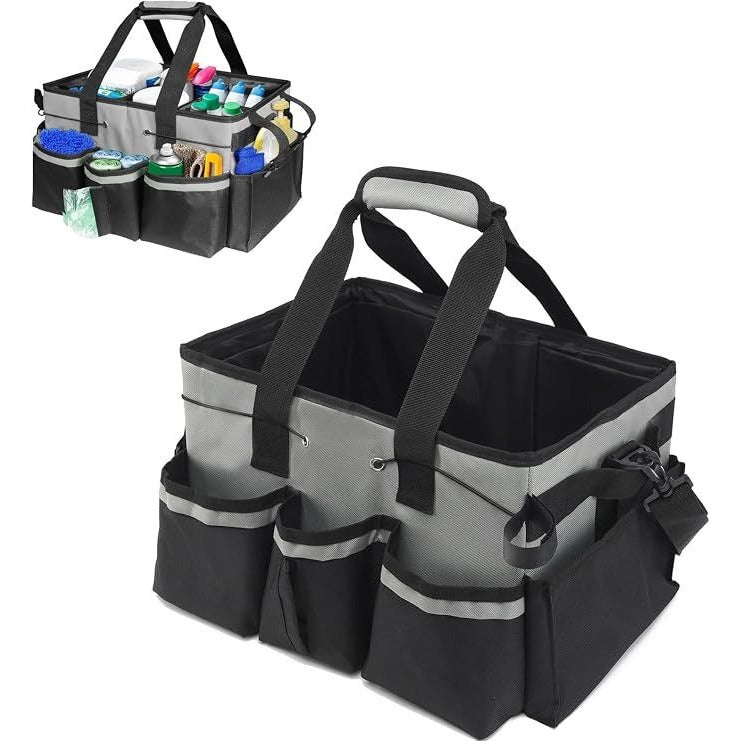 Large Cleaning Caddy Bag With Handle Multi Compartment Storage Unit