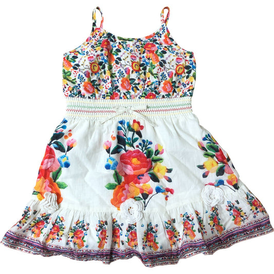 River Island Del Maar Girls Dress 2-3 Years Floral Print Summer Dress