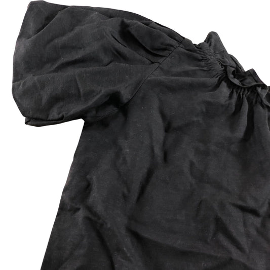 River Island Black Off Shoulder Top Women's Ruffle Sleeve