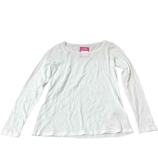 Women's Long Sleeve Top White Cotton Casual Wear Fashion UK12