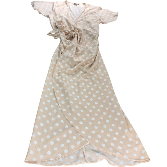Dancing Leopard Nude Polka Dot Wrap Dress - Size 18