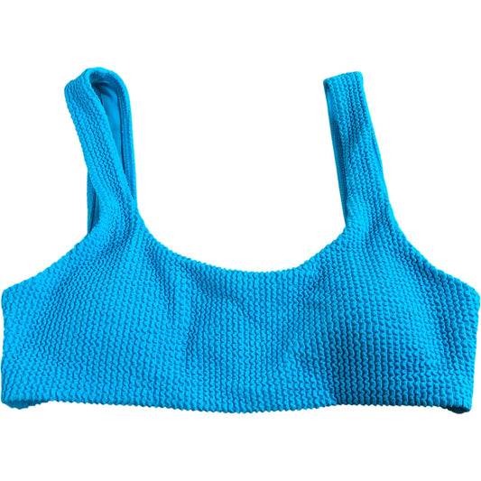 River Island Crop Top UK14 Women's Stretchy Knitted Bright Blue Swimwear