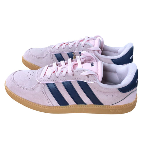 Adidas Breaknet Sleek Sneakers UK4 Women's Pink Suede Casual Trainers