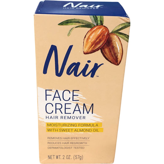 Nair Face Cream Hair Remover Moisturising Formula Sweet Almond Oil 57g