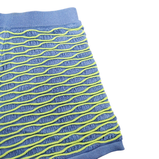 River Island Girls Shorts Blue Green Stripe Pattern Age 9-10