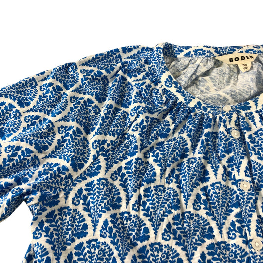 Boden Blue Blossomy Jersey Shirt - Size 10