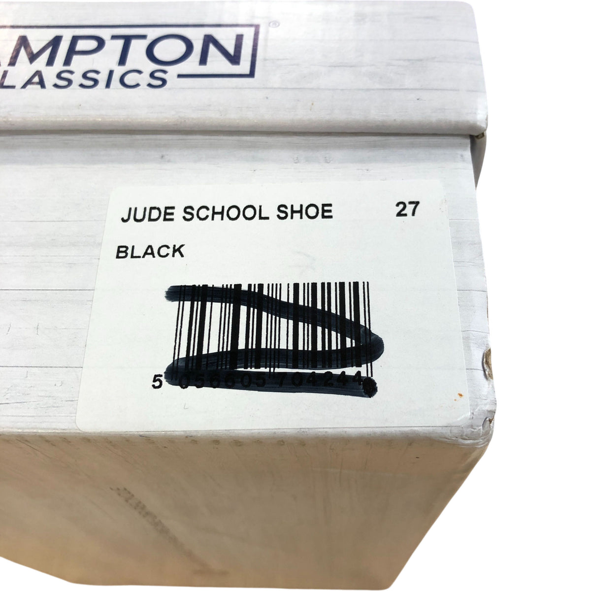 Hampton Jude Leather School Shoe Kids Black Athletic Trainers 9.5 Youth