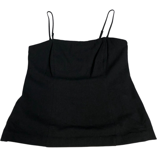 River Island UK12 Women's Black Camisole Top Adjustable Removeable Straps