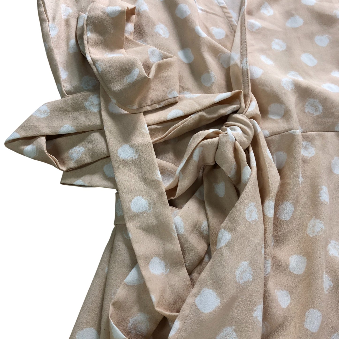 Dancing Leopard Nude Polka Dot Wrap Dress - Size 18