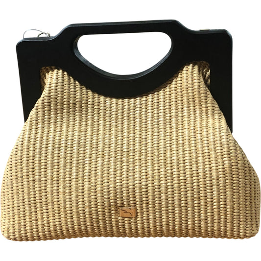 River Island Woven Handbag With Black Handle Stylish Women's Accessory New