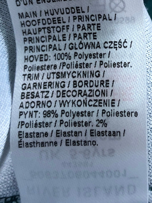 River Island Boys Polo T-Shirt 7 8 Years Teal Fleur De Lis Design