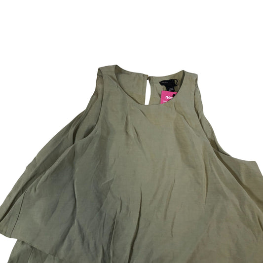 River Island Tiered Dress UK8 Women's Layered Modal Blend Olive Green