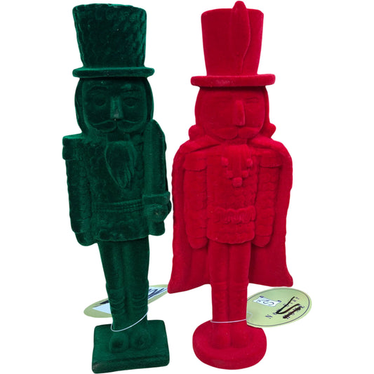 Nutcracker Ornaments Set Red Green Holiday Decorations 7.5"