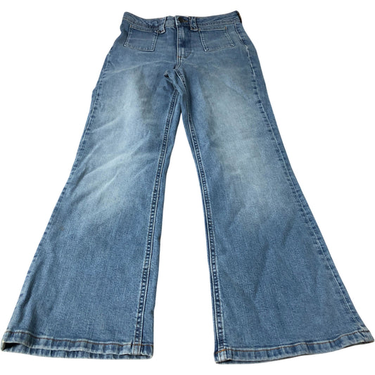 River Island Relaxed Flared Jeans Women's Light Blue Denim Casual UK8