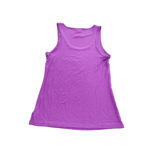 River Island UK14 Women's Purple Ribbed Tank Top Sleeveless Casual Wear
