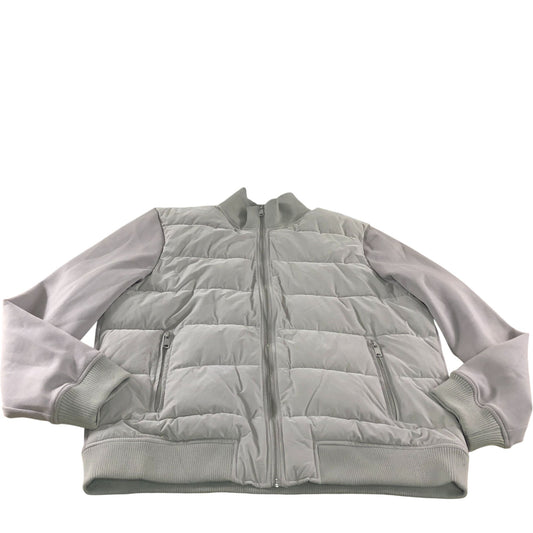 River Island Puffer Jacket XL Men's Zip Up Grey Lightweight Warm Outerwear