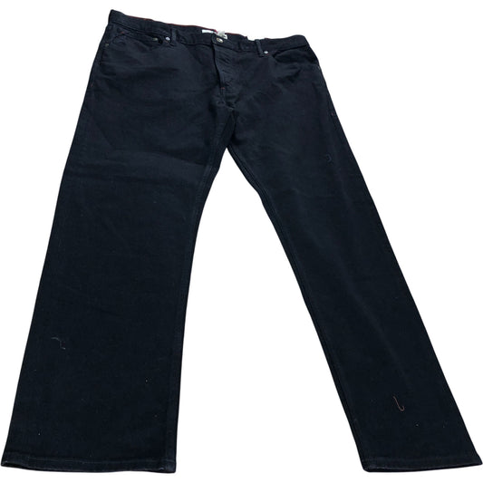 Harwood Straight Jeans 40R Men's Pure Black Cotton Stretch
