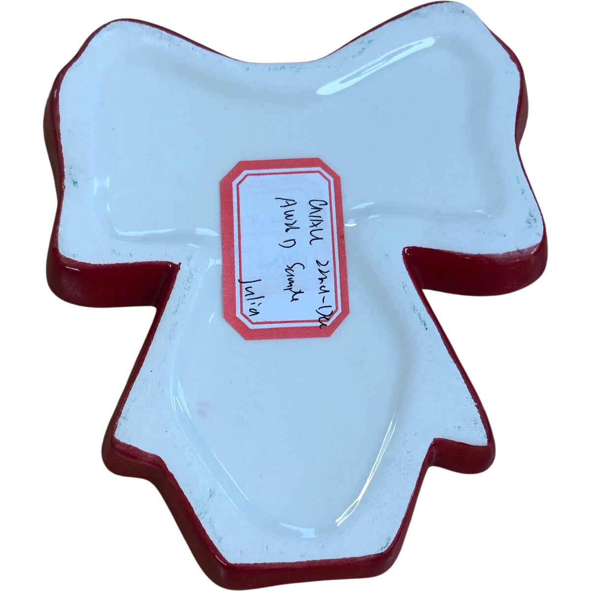 Ceramic Red Bow Shaped Spoon Rest