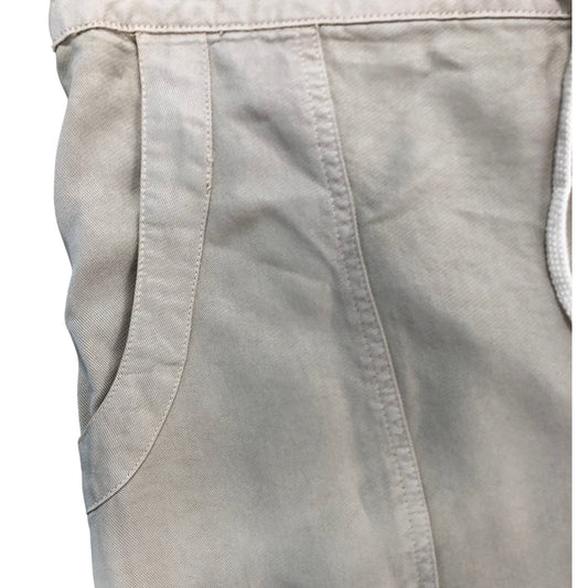 River Island Casual Trousers UK16 Women's Beige Lyocell Relaxed Fit Elasticated