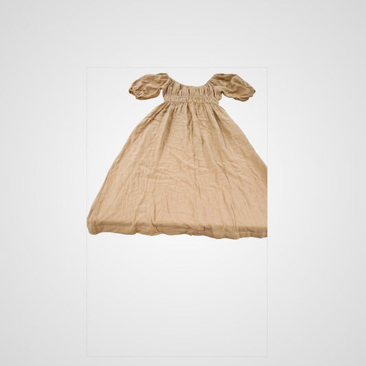 River Island Women’s Brown Puff Sleeve Midi Dress UK8 Comfortable Casual Style