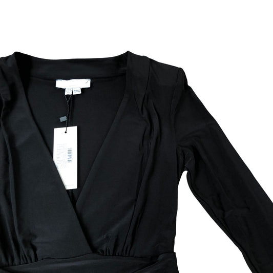 Black Harlow Dress Women's Long Sleeve Wrap Style Black Size 6