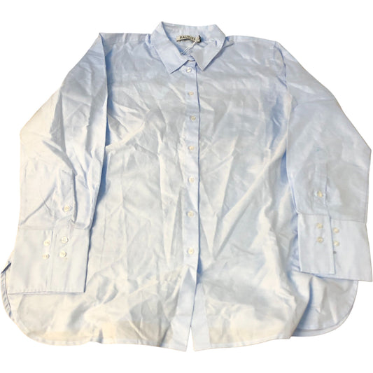 Baukjen Blue Organic Cotton Shirt Size 14 Casual Button Down Long Sleeve