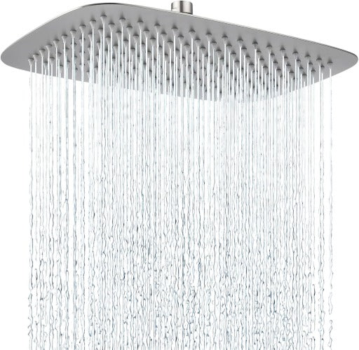 10 Inch Rainfall Shower Head Wall Mounted Stainless Steel Adjustable
