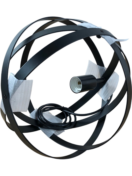 Pendant Light Fixture Black Metal Sphere Design E27 Ceiling Lamp New