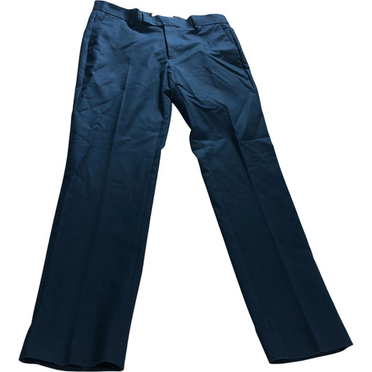 River Island Slim Fit Trousers UK32 Men's Navy Blue Smart Casual