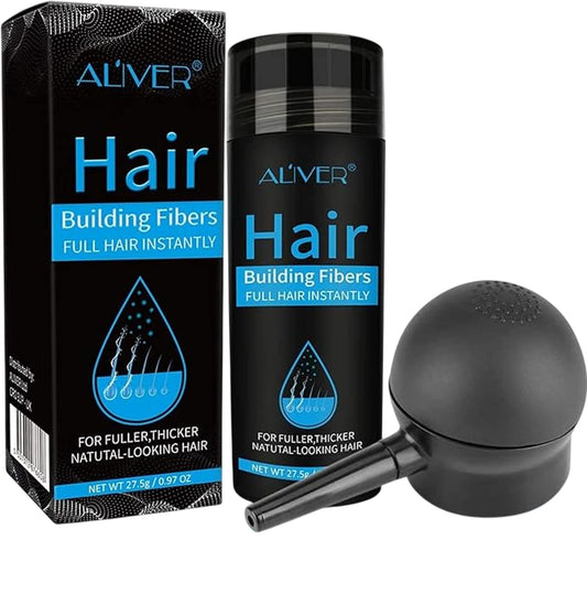 ALIVER Hair Building Fibers 27.5g Instant Full Hair for Thicker Natural Look