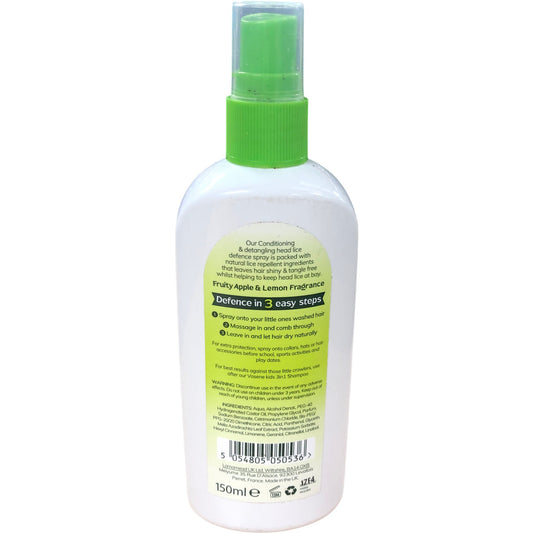 VOSENE Kids Head Lice Defence Spray 150ml Apple Lemon Fragrance Condition