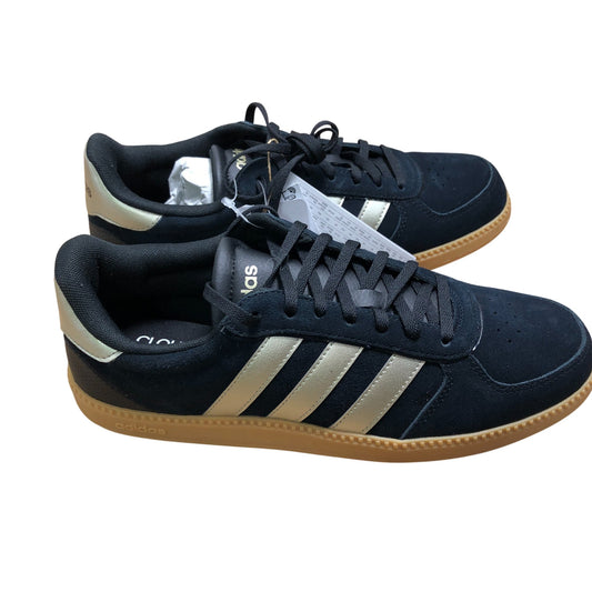 Adidas Breaknet Sleek Trainers UK8 Men's Black Gold Cloudfoam Style