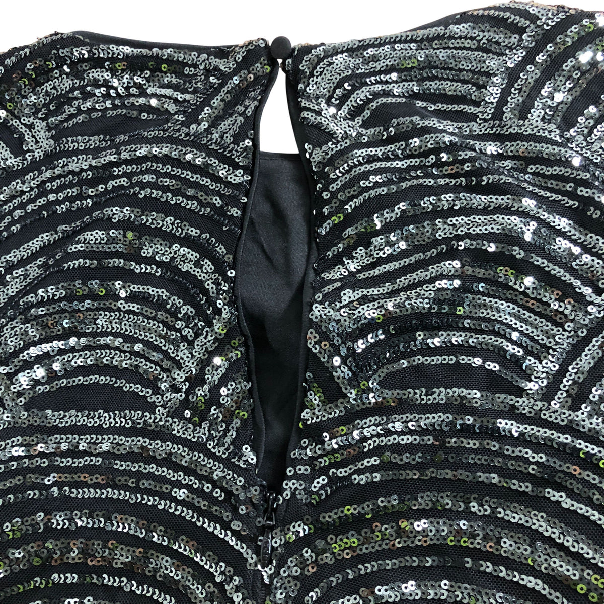Lipsy London Premium Sequin Dress UK18 Women's Black Evening Party Dress