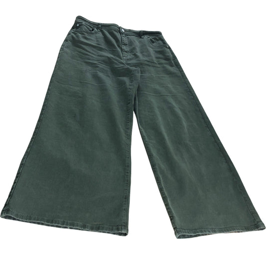 Branded Khaki Wide Leg Jeans - Size 16R