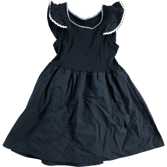 Riviera Casual Black Dress 18-24 Months Girls Ruffle Hem Cotton Summer
