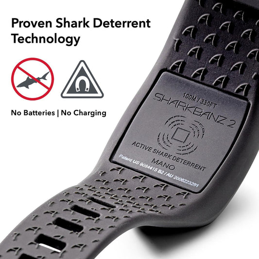 Sharkbanz 2 Slate Black Shark Deterrent Wristband Active Safety Gear