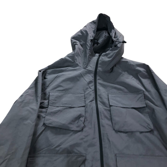 Onfire Men's Grey Water Resistant Jacket With Hood 100% Polyamide Outdoor Medium