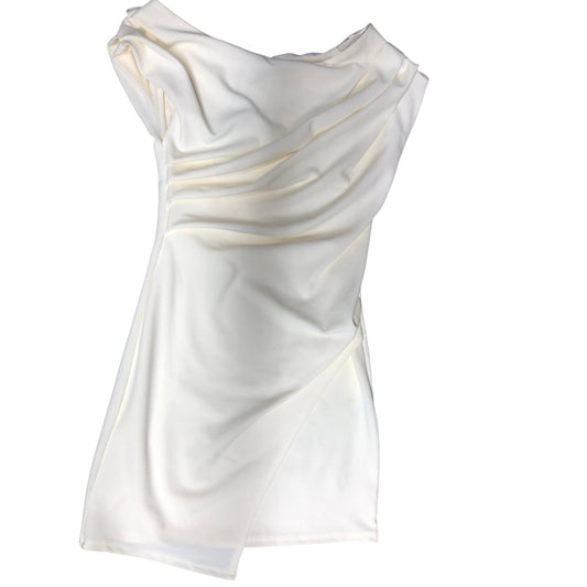 River Island Cream Drapped Midi Dress UK8 Women's Stylish Elegant Evening Wear