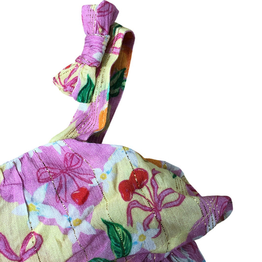 River Island Floral Print Top 12-18 Months Girls' Lightweight Stretchy Summer