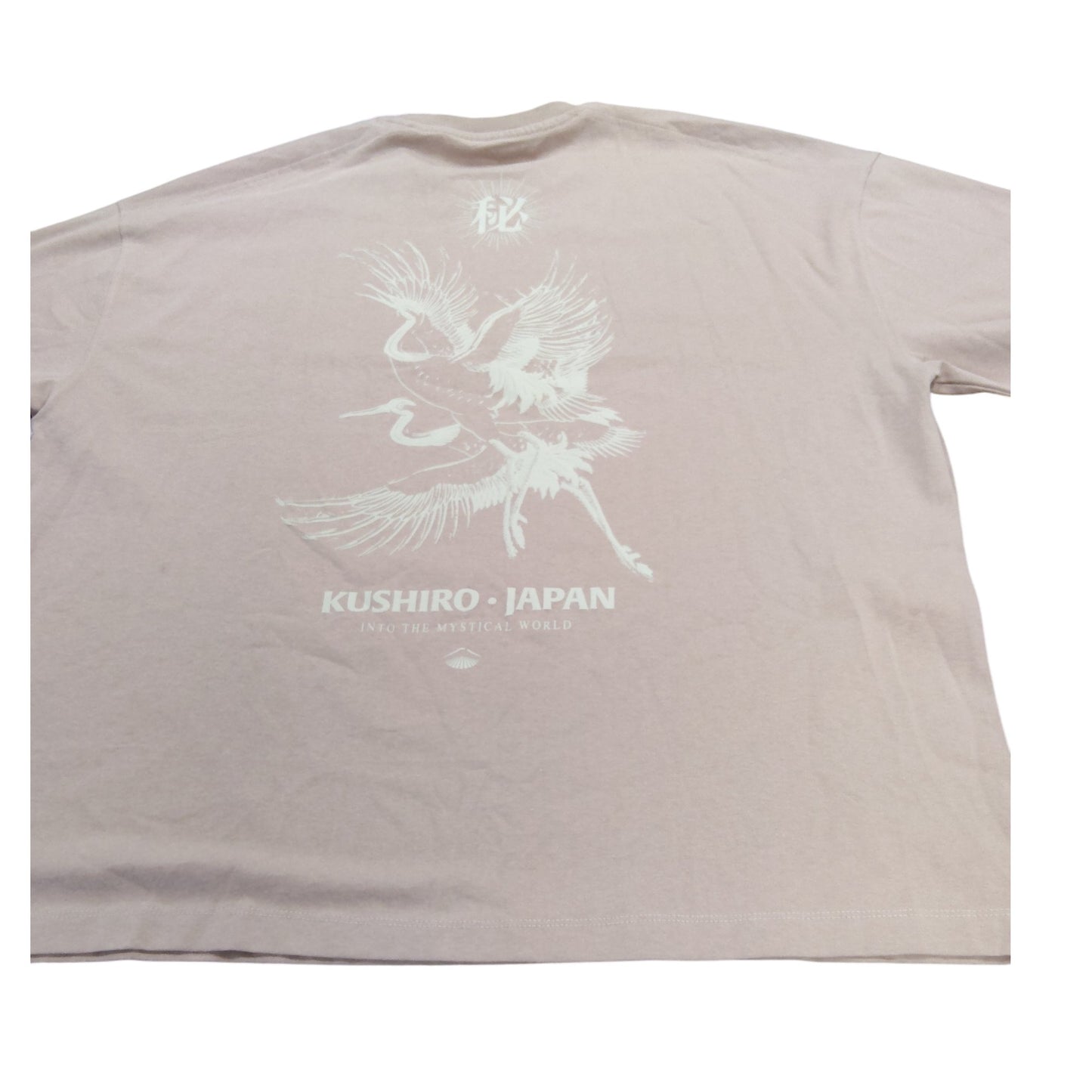 Rivers Island Oversized T-Shirt XL Men's Pink Casual Cotton Bird Print