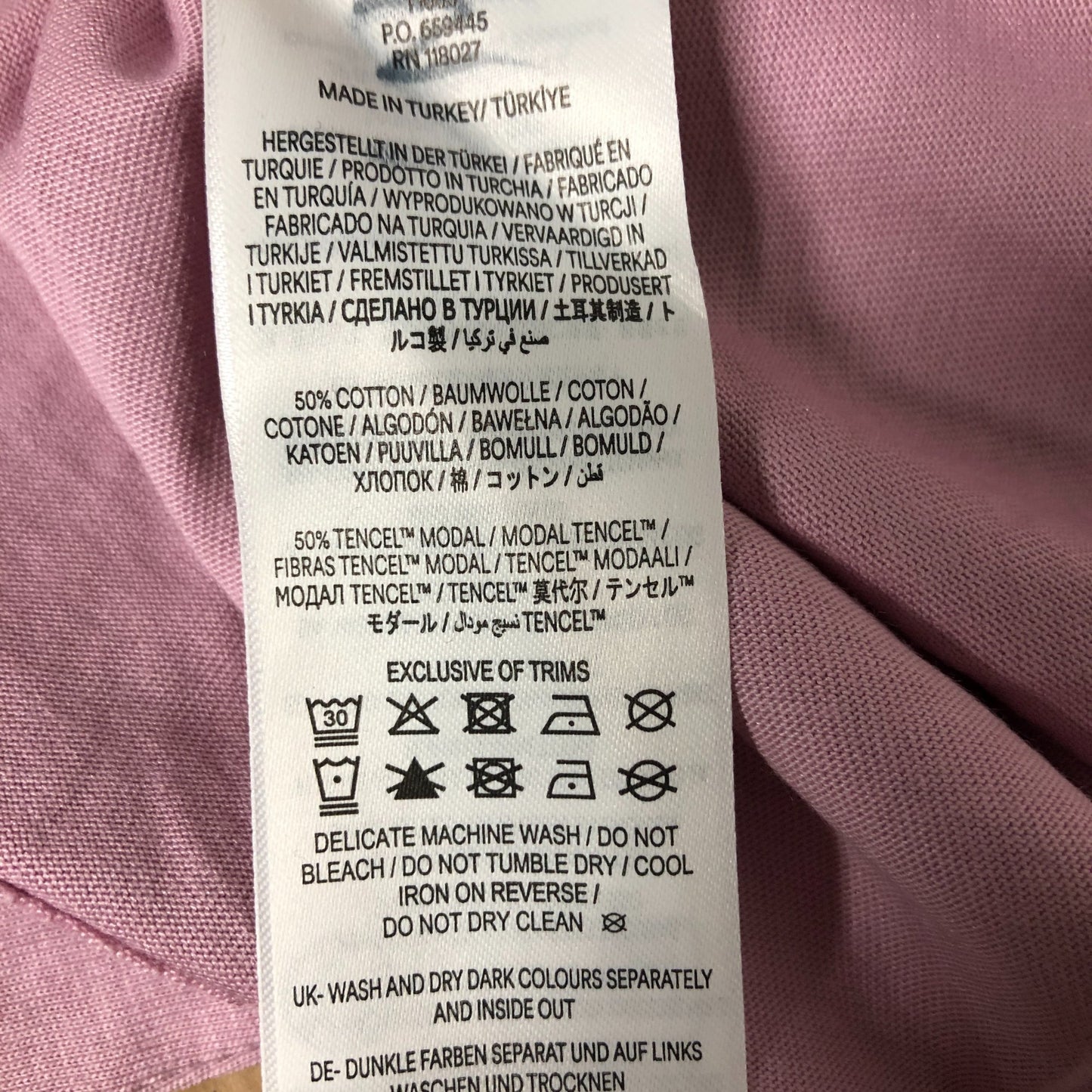 Boden Puff Sleeve T-Shirt Women's Ruffle Trim Lilac Cotton Blend UK10